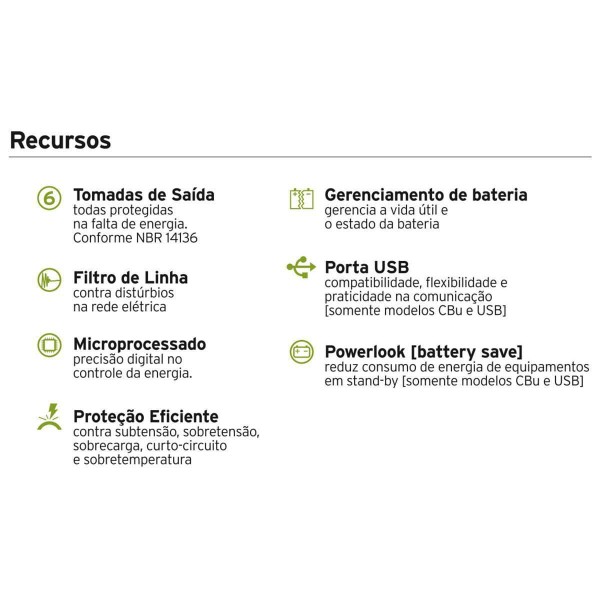 Encontraproduto.com.br - Nobreak 220V Senoidal 1200Va 840W Monovolt 220V Usb Easy Pro