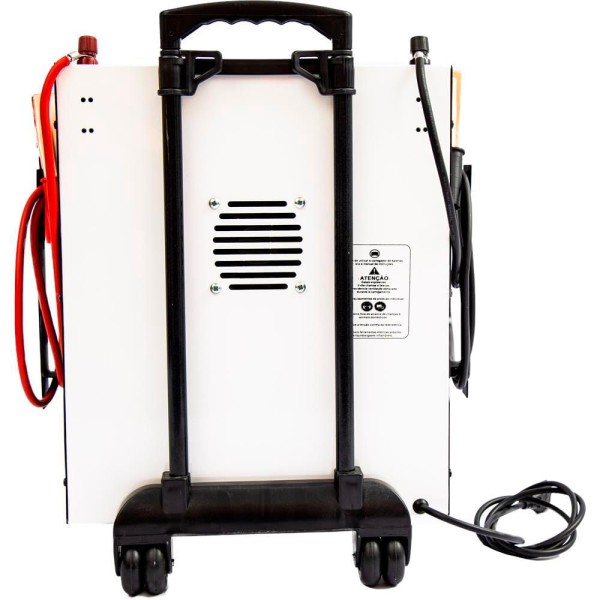 Encontraproduto.com.br - Carregador de Bateria Inteligente 12/24V com Auxilio de Partida 100A Bivolt Flach F100 RNEW