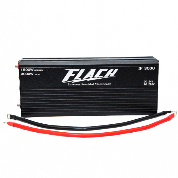 Encontraproduto.com.br - Inversor de Tensão Semi-Senoidal 24V/220V Pico de 3000W e Nominal 1500W Flach IF3000-2
