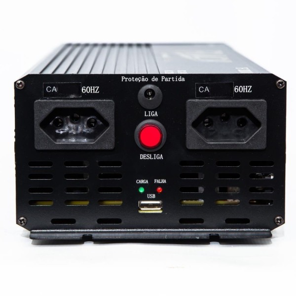 Encontraproduto.com.br - Inversor de Tensão Semi-Senoidal 24V/220V Pico de 3000W e Nominal 1500W Flach IF3000-2