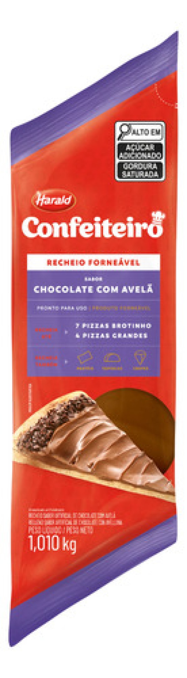 Recheio Forneável P/ Pizza Sabor Chocolate Ao Leite Harald