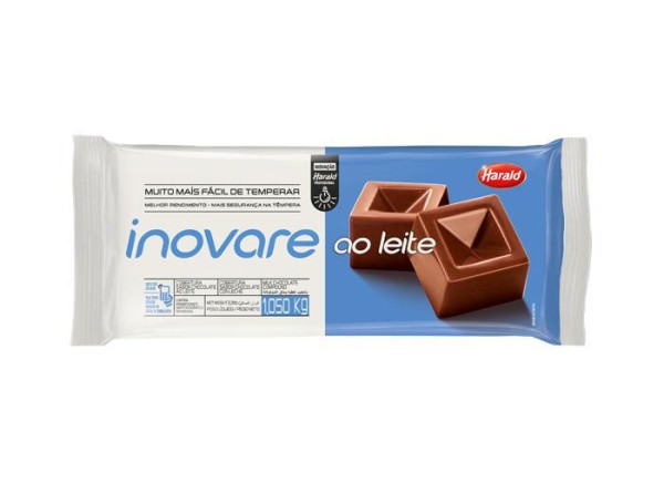 Kit com 2 Cobertura Inovare ao Leite Barra 1,050kg