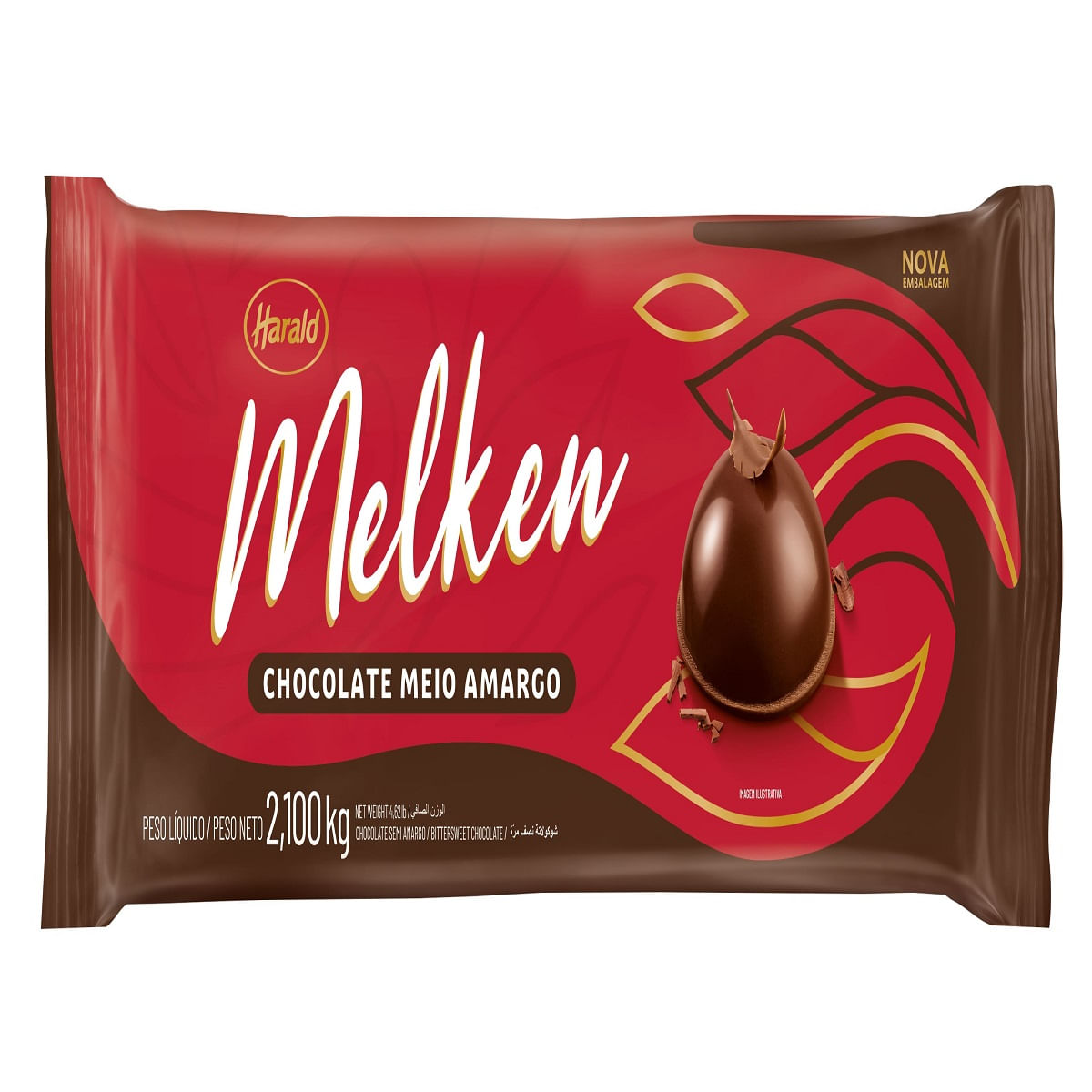 Encontraproduto.com.br - Chocolate Meio Amargo Melken 2,100Kg HARALD