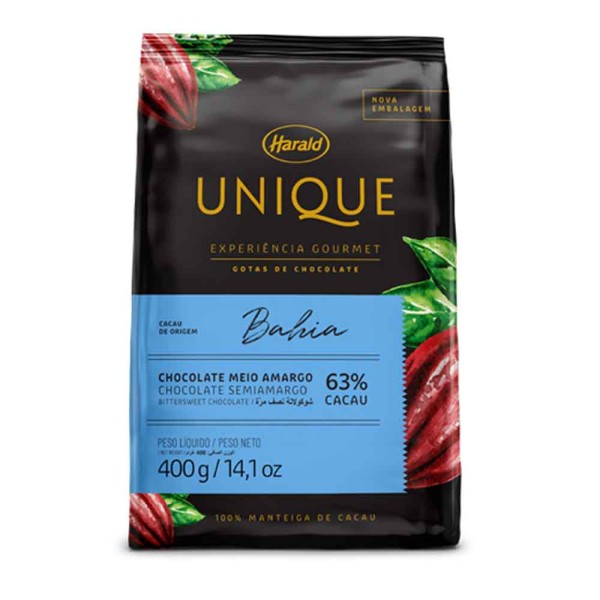 Gotas de Chocolate Bahia Amargo 63% 400g - Harald