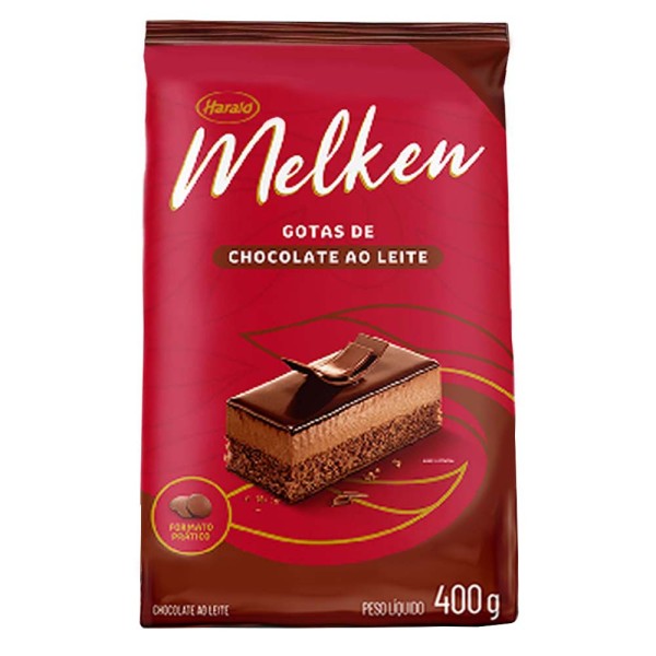 Gotas de Chocolate Melken Ao Leite 400g - Harald