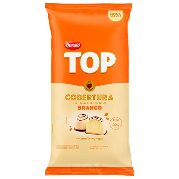 Gotas de Chocolate Fracionado Top Branco 2,050kg - Harald
