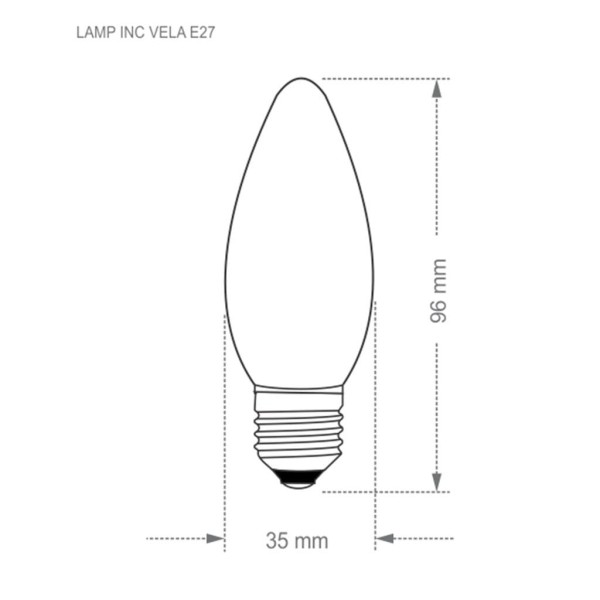 Encontraproduto.com.br - Lâmpada Vela Clara 40w 127v E27 Taschibra