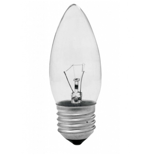 Encontraproduto.com.br - Lâmpada Incandescente Vela Lisa 25w Clara E27 220v Taschibra