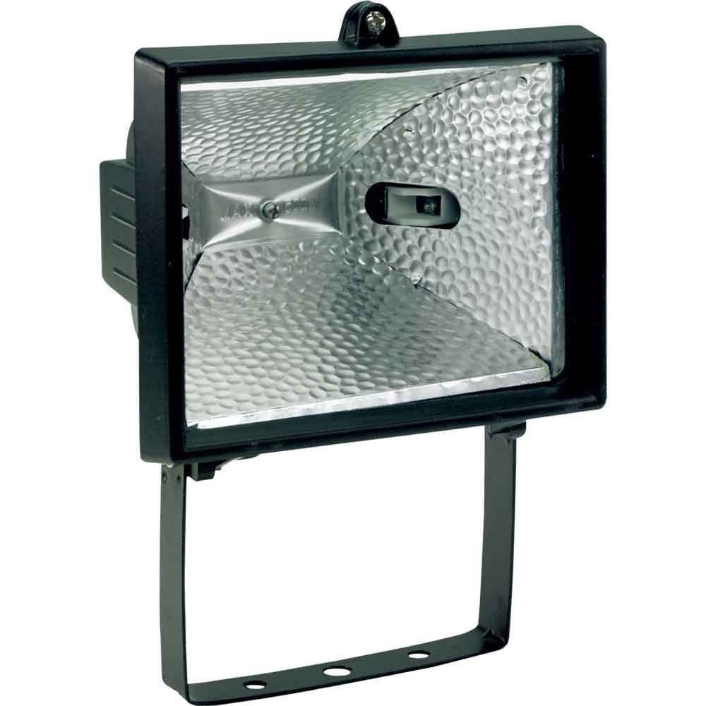 Refletor para 1 lâmpada halógena 300/500W preto Taschibra