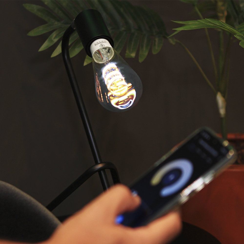Encontraproduto.com.br - Lâmpada Led Smart Wi-fi Inteligente St64 Filamento 6w E27 Rgb Taschibra