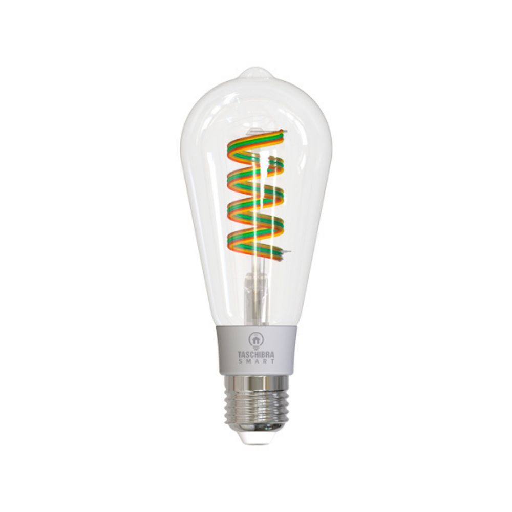 Encontraproduto.com.br - Lâmpada Led Smart Wi-fi Inteligente St64 Filamento 6w E27 Rgb Taschibra