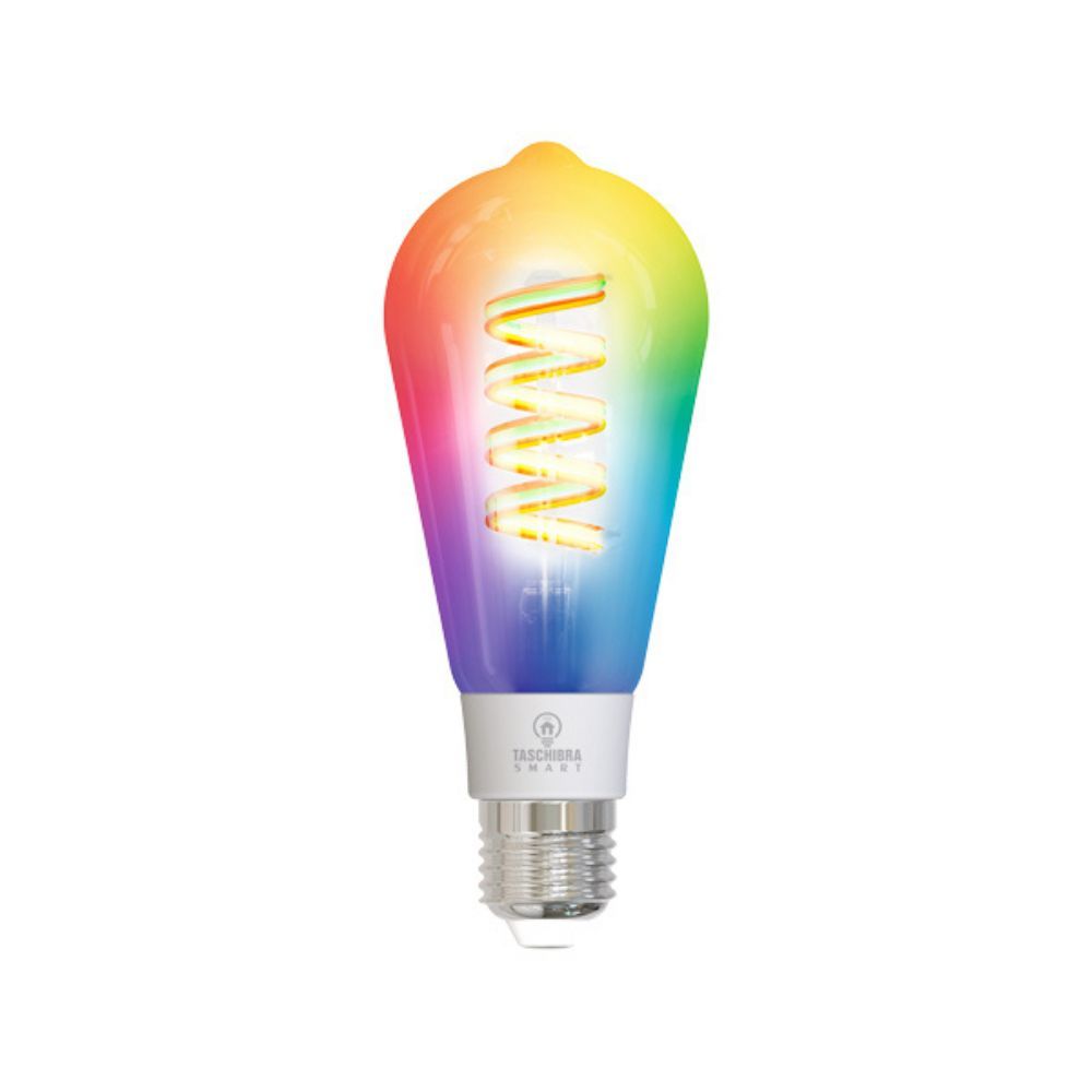 Encontraproduto.com.br - Lâmpada Led Smart Wi-fi Inteligente St64 Filamento 6w E27 Rgb Taschibra
