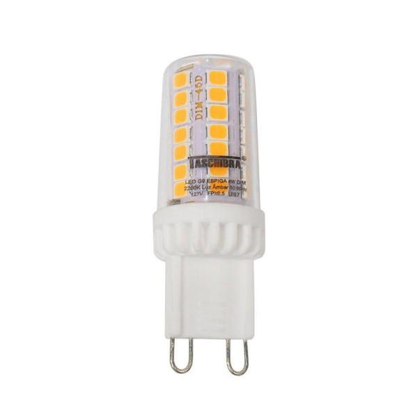 Lâmpada Led G9 Espiga 4w Dimerizável Taschibra Bivolt 2200k Luz Quente 220v