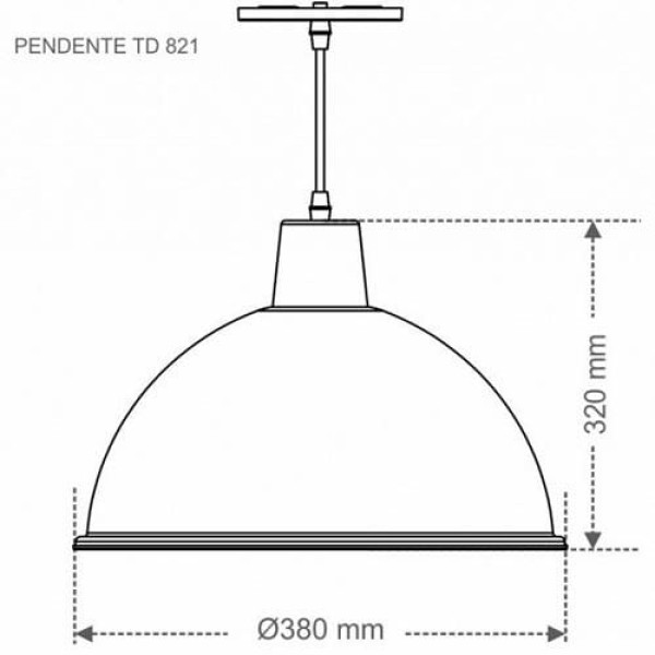 Encontraproduto.com.br - Lustre Pendente Taschibra TD 821 E27 Bivolt