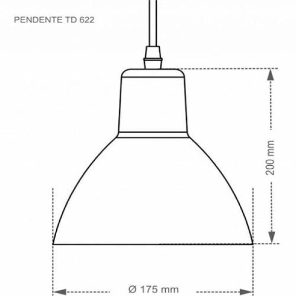 Encontraproduto.com.br - Luminária Pendente Taschibra Design td 622/1 Vermelho