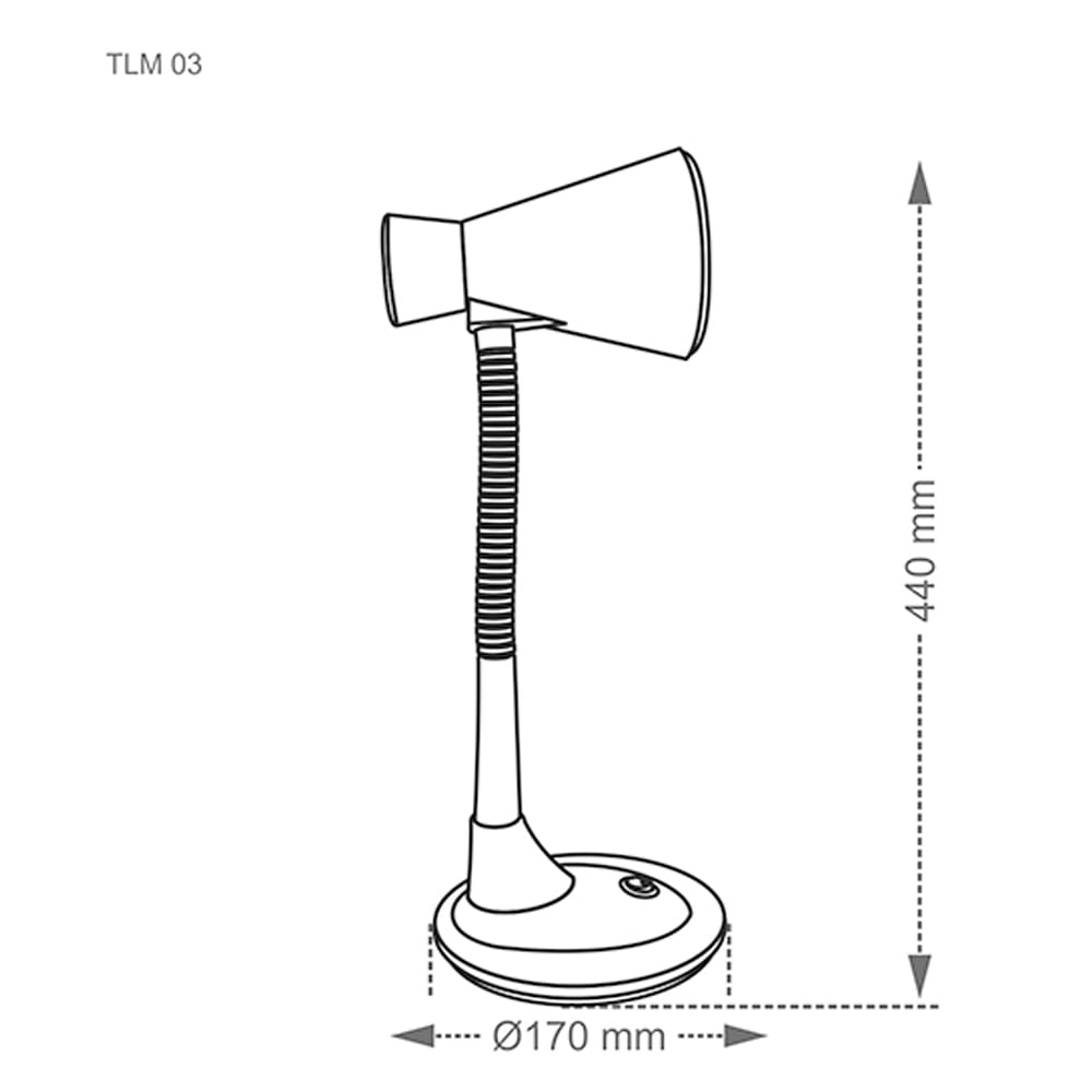 Encontraproduto.com.br - Luminária de Mesa TLM03 15W Preto Taschibra