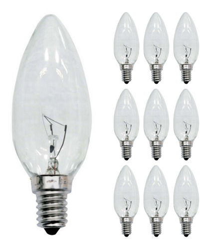 Lâmpada Vela Clara 40w 220v E14 Taschibra