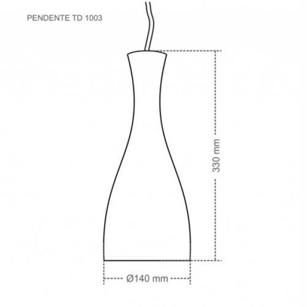 Encontraproduto.com.br - Pendente Design Td1003Preto Taschibra