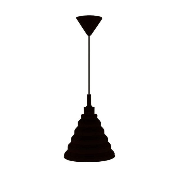 Encontraproduto.com.br - Pendente de silicone para 1 lâmpada E27 40W Make Color preto Taschibra