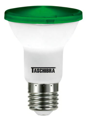 Lâmpada Led Taschibra Par 20 IP65 6W E27 Bivolt Verde