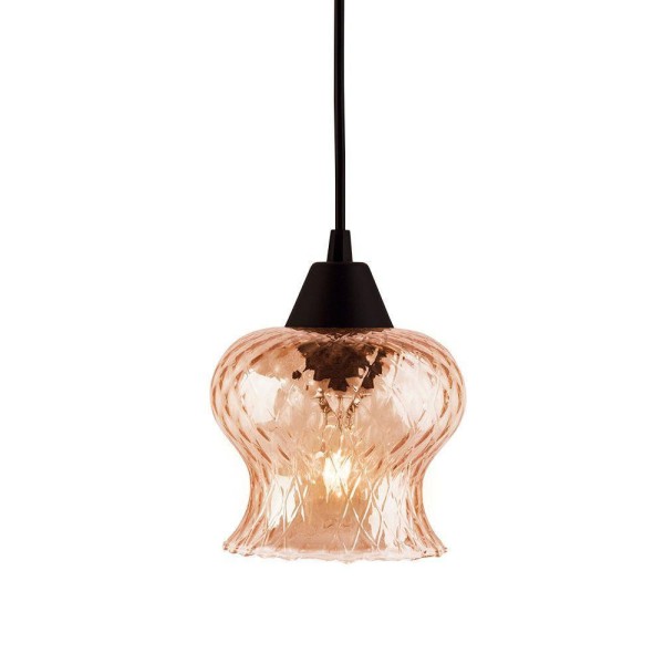 Encontraproduto.com.br - Lustre Pendente Taschibra Aisha Boreal Conhaque E27 Bivolt