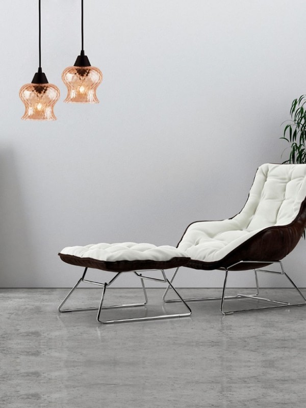 Encontraproduto.com.br - Lustre Pendente Taschibra Aisha Boreal Conhaque E27 Bivolt