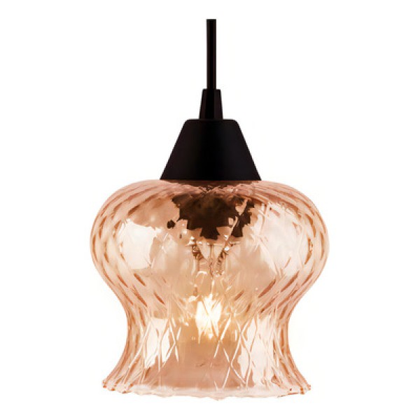 Encontraproduto.com.br - Lustre Pendente Taschibra Aisha Boreal Conhaque E27 Bivolt