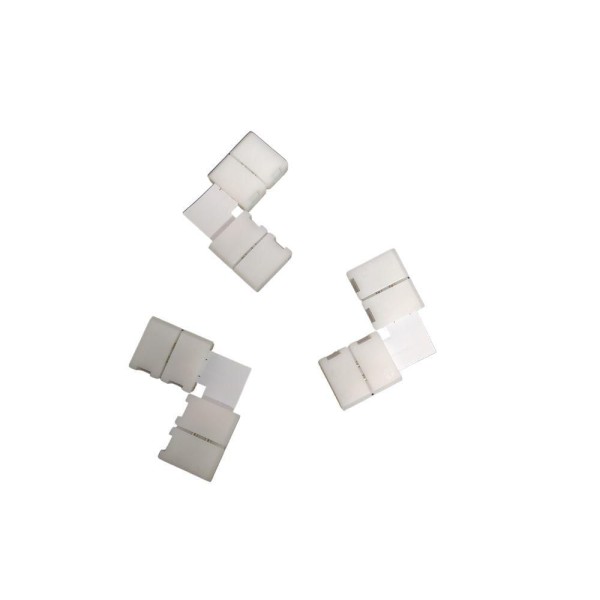 Encontraproduto.com.br - Kit 3 Conectores Taschibra A47 90° L 2 Fios P/ Emenda De Fita Led Slim