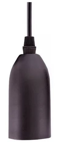 Encontraproduto.com.br - Pendente Dot Metal Longo Preto E27 1 Lampada Taschibra