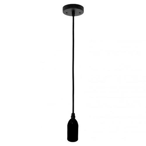 Encontraproduto.com.br - Pendente Dot Metal Longo Preto E27 1 Lampada Taschibra