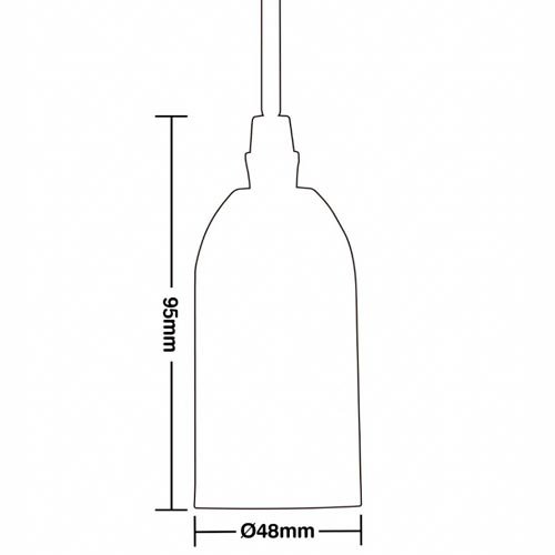Encontraproduto.com.br - Pendente Dot Metal Longo Preto E27 1 Lampada Taschibra