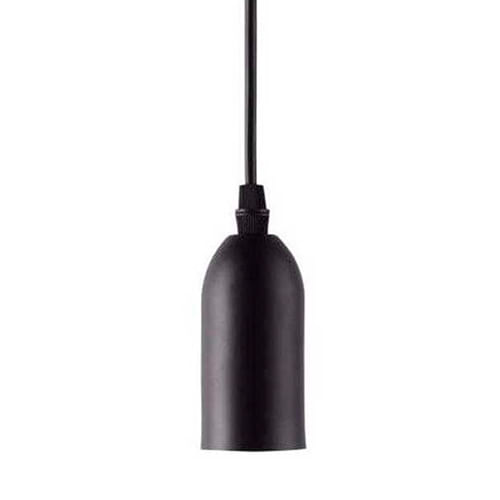 Encontraproduto.com.br - Pendente Dot Metal Longo Preto E27 1 Lampada Taschibra