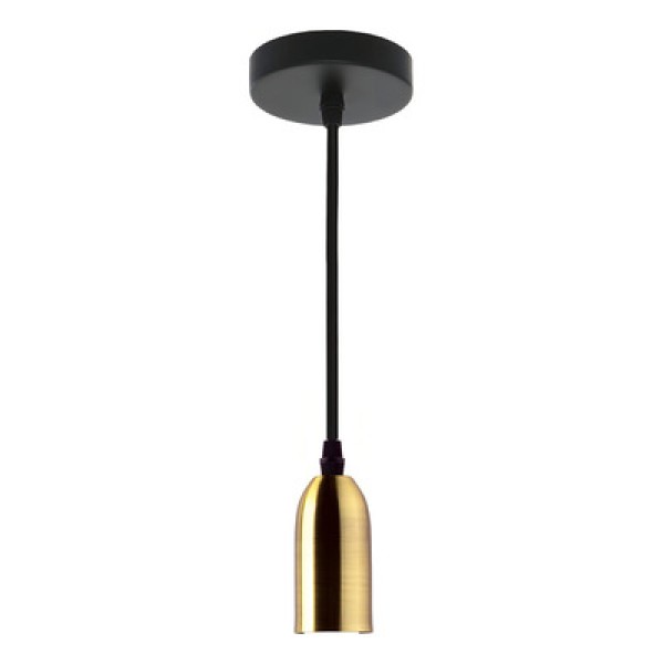 Pendente Dot Metal Longo Preto E27 1 Lampada Taschibra