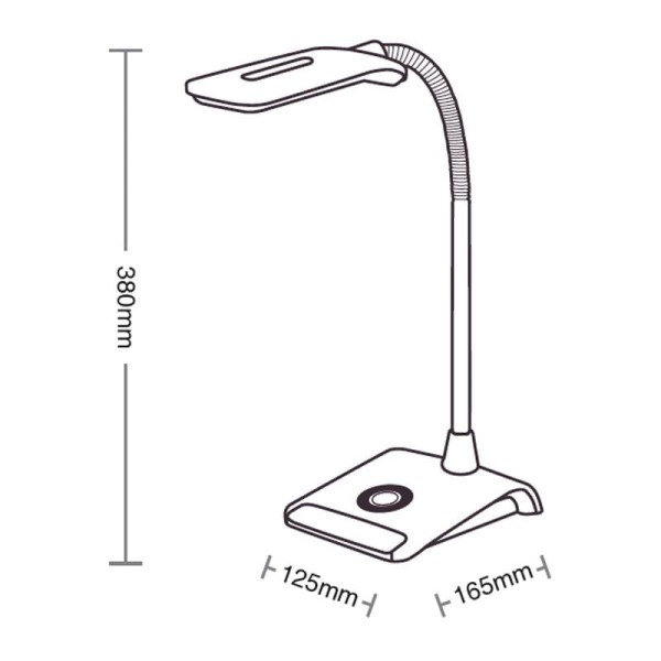Encontraproduto.com.br - Luminária de Mesa Led Taschibra TLM Flex Bivolt Branca