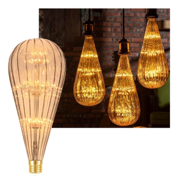 Lâmpada de led fireworks bt125 vintage - taschibra