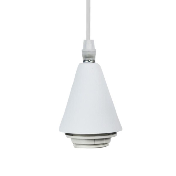 Encontraproduto.com.br - Conjunto Para Pendente Kit Base + Soquete E27 Bivolt Branco