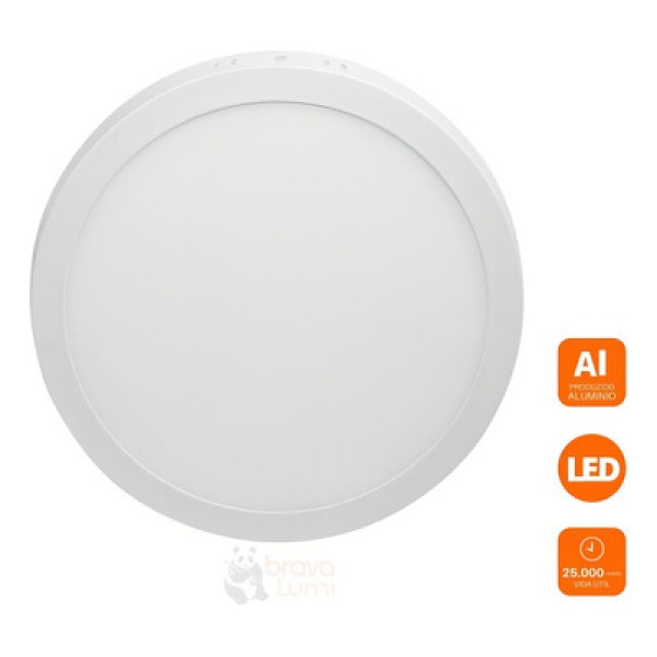 Encontraproduto.com.br - Painel de LED Redondo Sobrepor Taschibra 3000K Autovolt