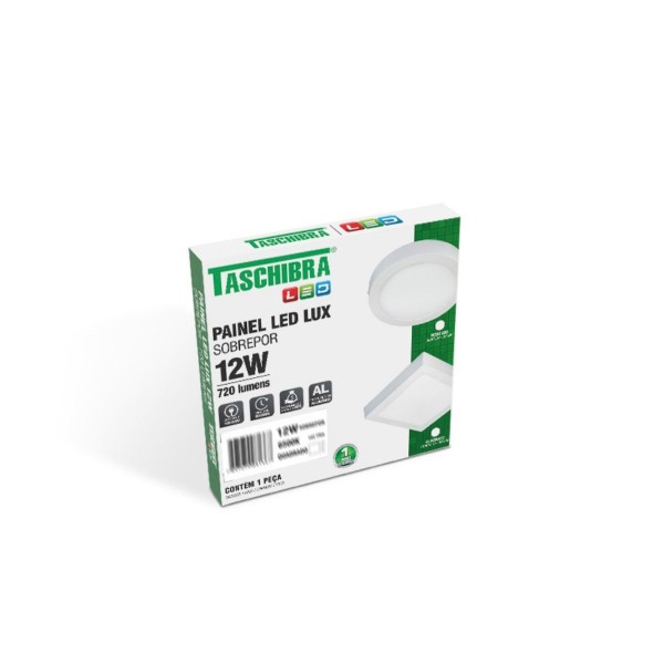 Encontraproduto.com.br - Painel de LED Redondo Sobrepor Taschibra 3000K Autovolt