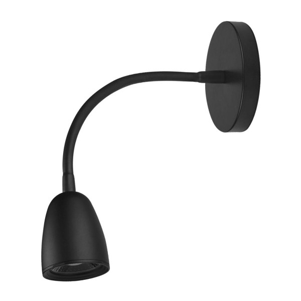 Encontraproduto.com.br - Arandela Taschibra Direct 4w Led Integrado Articulada Preta Bivolt 6500k Luz Fria