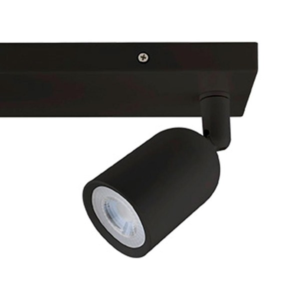 Encontraproduto.com.br - Trilho 2 Lâmpadas LED 8W Direct Linear 3000K Preto Luz Amarela Taschibra