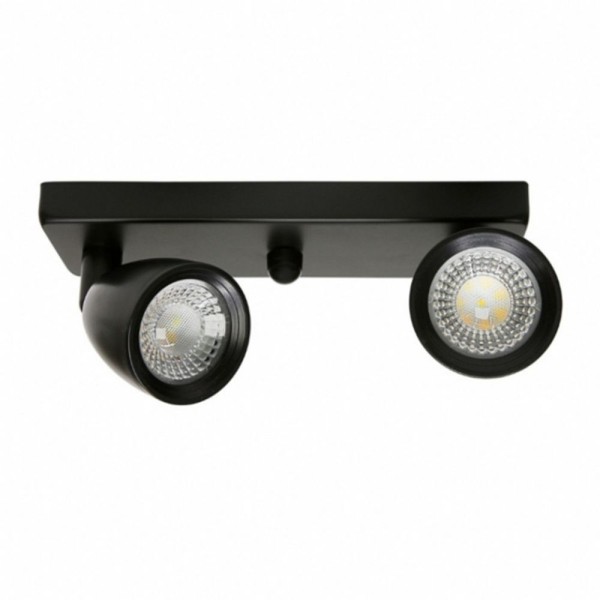 Encontraproduto.com.br - Trilho 2 Lâmpadas LED 8W Direct Linear 3000K Preto Luz Amarela Taschibra