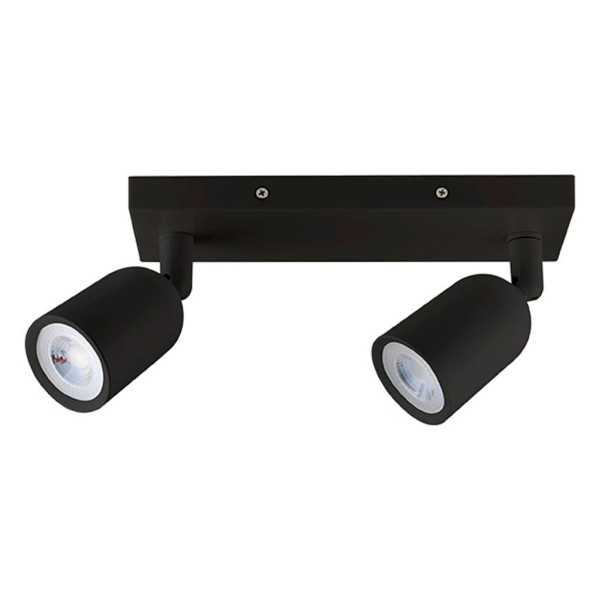 Encontraproduto.com.br - Trilho 2 Lâmpadas LED 8W Direct Linear 6500K Preto Luz Branca Taschibra