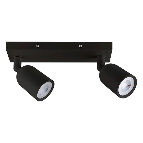 Encontraproduto.com.br - Trilho 2 Lâmpadas LED 8W Direct Linear 6500K Preto Luz Branca Taschibra