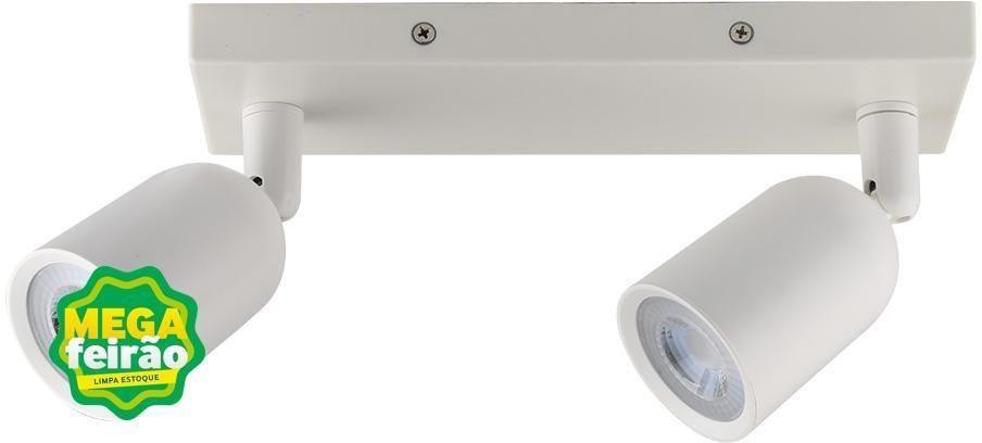 Encontraproduto.com.br - Trilho 2 Lâmpadas LED 8W Direct Linear 6500K Luz Branca Taschibra