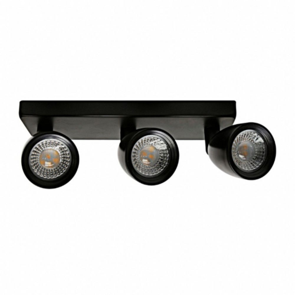 Encontraproduto.com.br - Trilho 3 Lâmpadas LED 12W Direct Linea 3000K Preto Luz Amarela Taschibra
