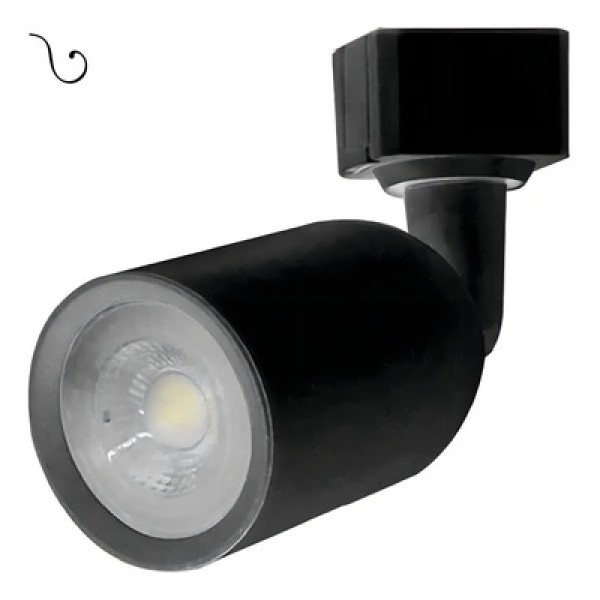 Encontraproduto.com.br - Spot Led Taschibra Direct Para Trilho Mr16 6w Preto Bivolt 6500k Luz Fria