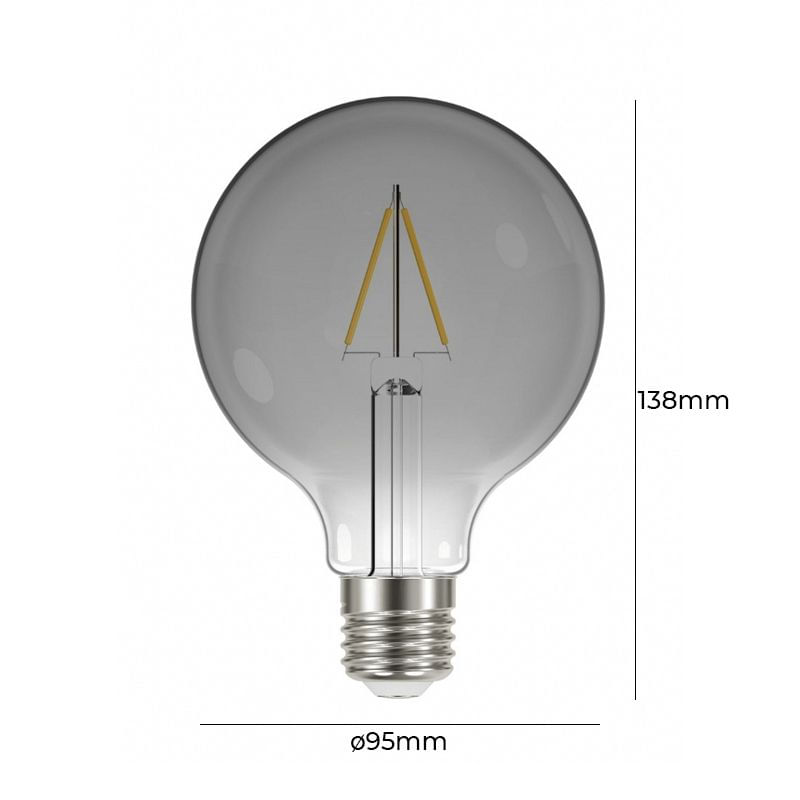 Encontraproduto.com.br - Lâmpada Led Taschibra Filamento Vintage Globo G95 E27 3w