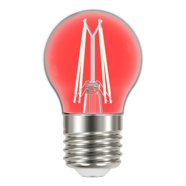 Lâmpada Led Taschibra Filamento Color G45 E27 Bivolt Vermelha