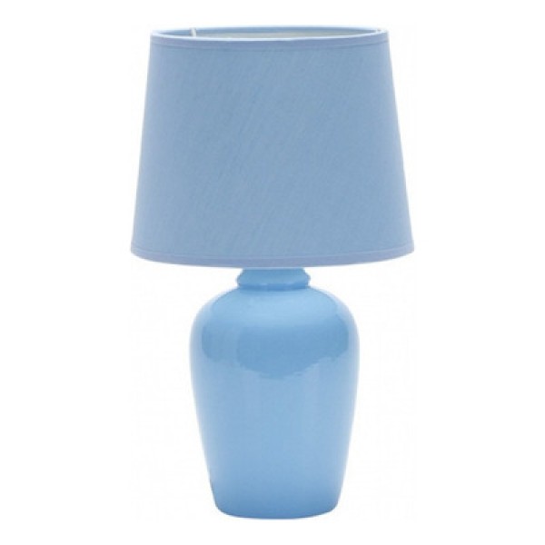 Abajur De Mesa 32 Cm Cerâmica + Tecido Pottery E27 Taschibra Cor Da Estrutura Azul