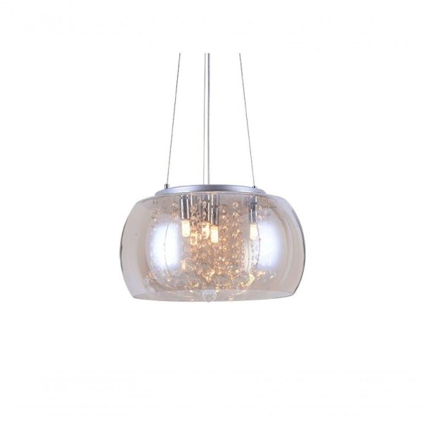 Encontraproduto.com.br - Lustre Pendente Coliseu 400 Conhaque E27 Bivolt Taschibra
